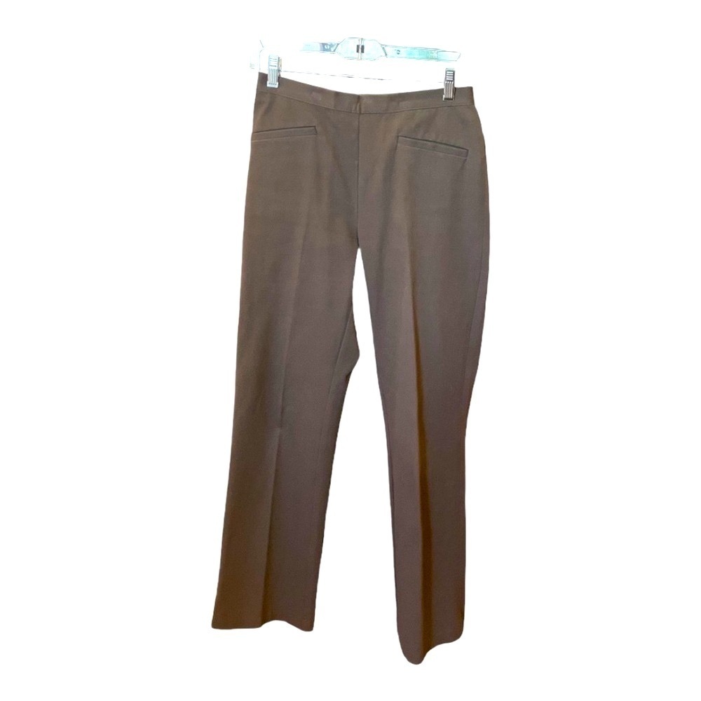 Inc Faux Suede Leather Pants High Rise 28” Waist 10” Rise Front Zip Knee Seam 4